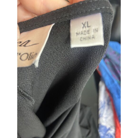 Linea‎ By Louis Dell'Olia Black Long Sleeve Side Drape Size XL Dress Shirt - Picture 7 of 8